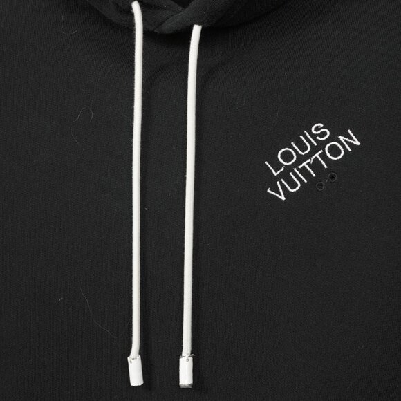 Louis Vuitton Black Embroidered Signature Cotton Hoodie - Picture 4 of 13